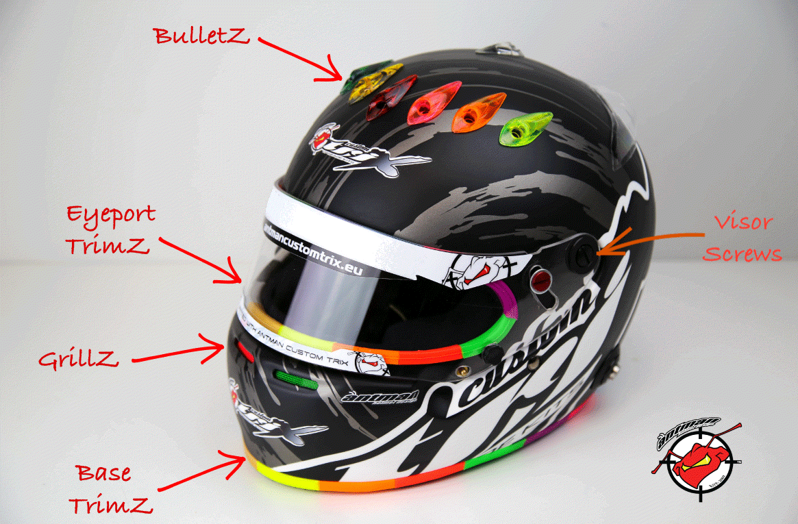 Antman Helmet Visor & Bottom Trimz – Zip North