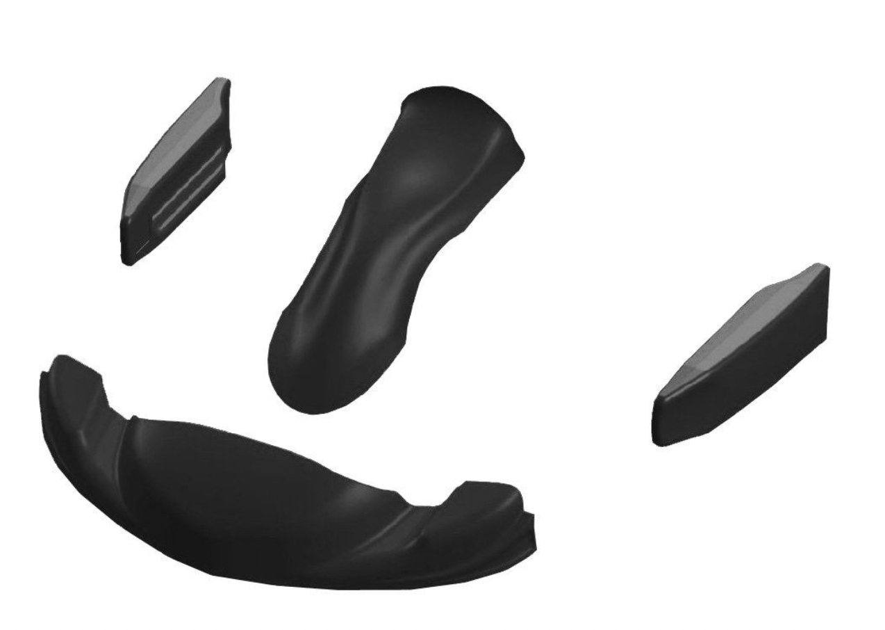 Kart Republic Mini Kart Set Bodyworks Mini Complete Black