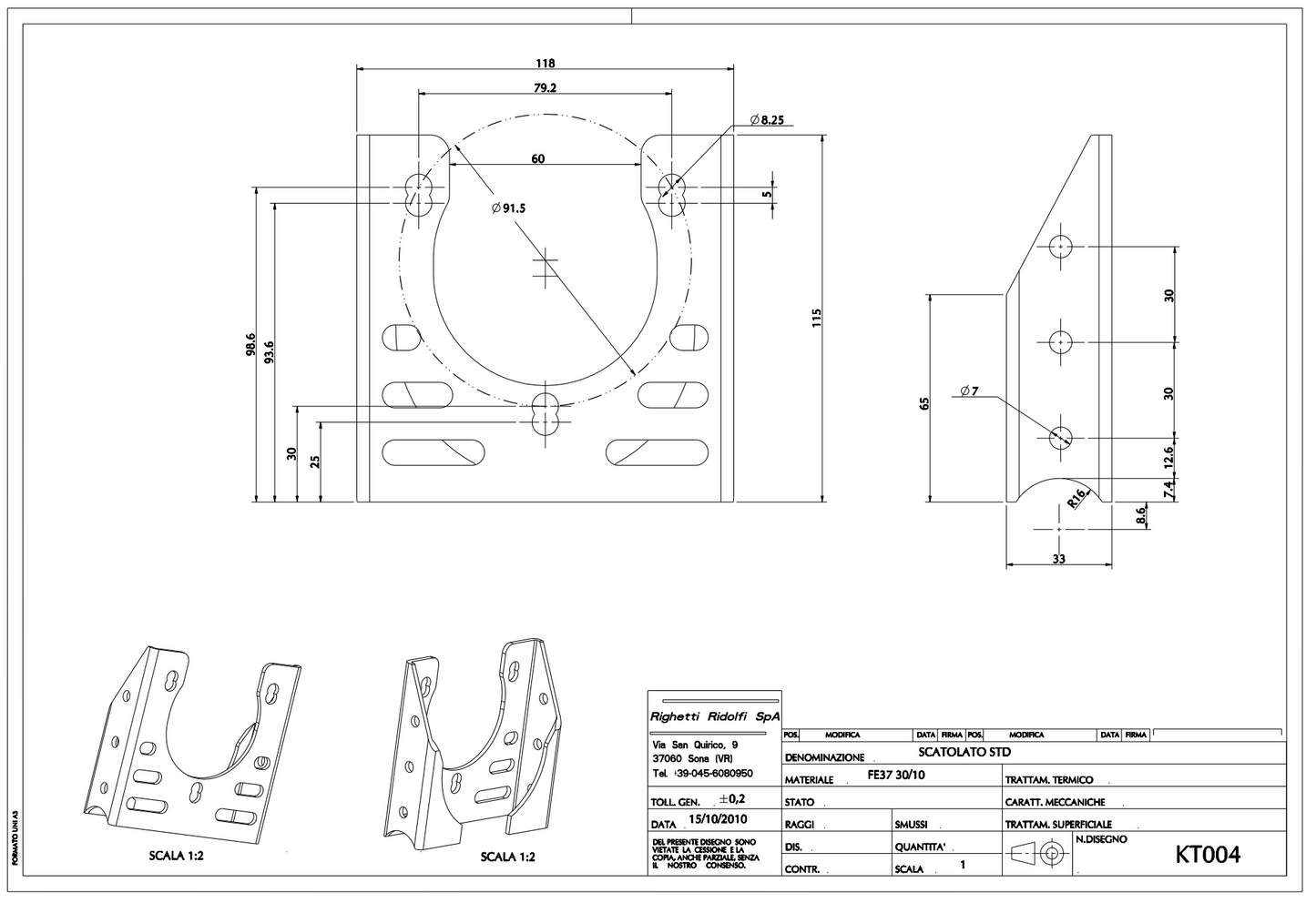Chassis Standard Bearing Hangar Bracket