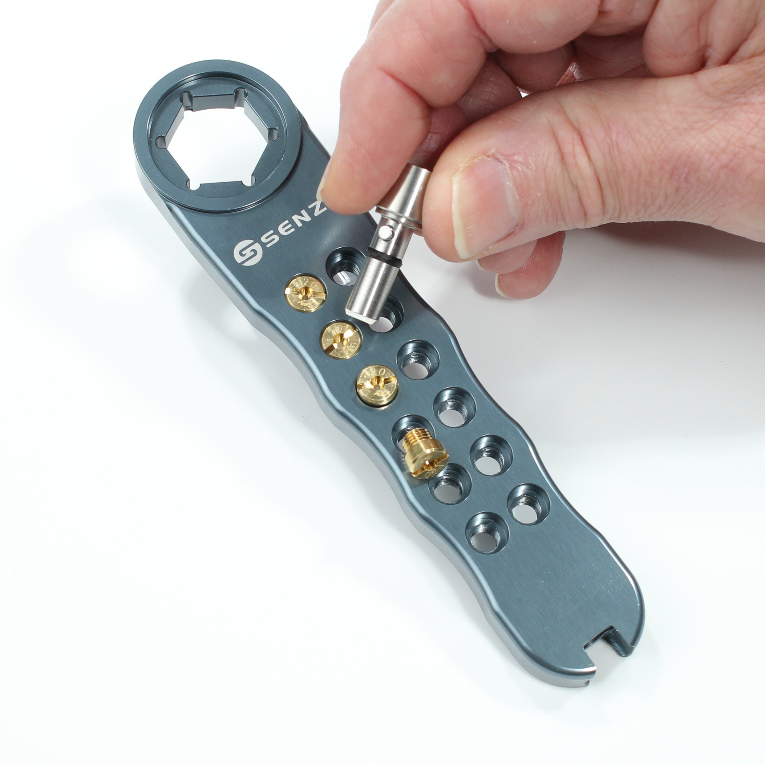 Senzo Rotax Jet Driver Spanner/Holder Driver With Magnet Titanium Colour