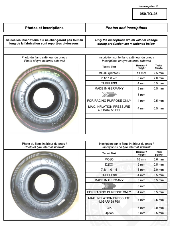 Mojo D2XX Single Tyre Front Only