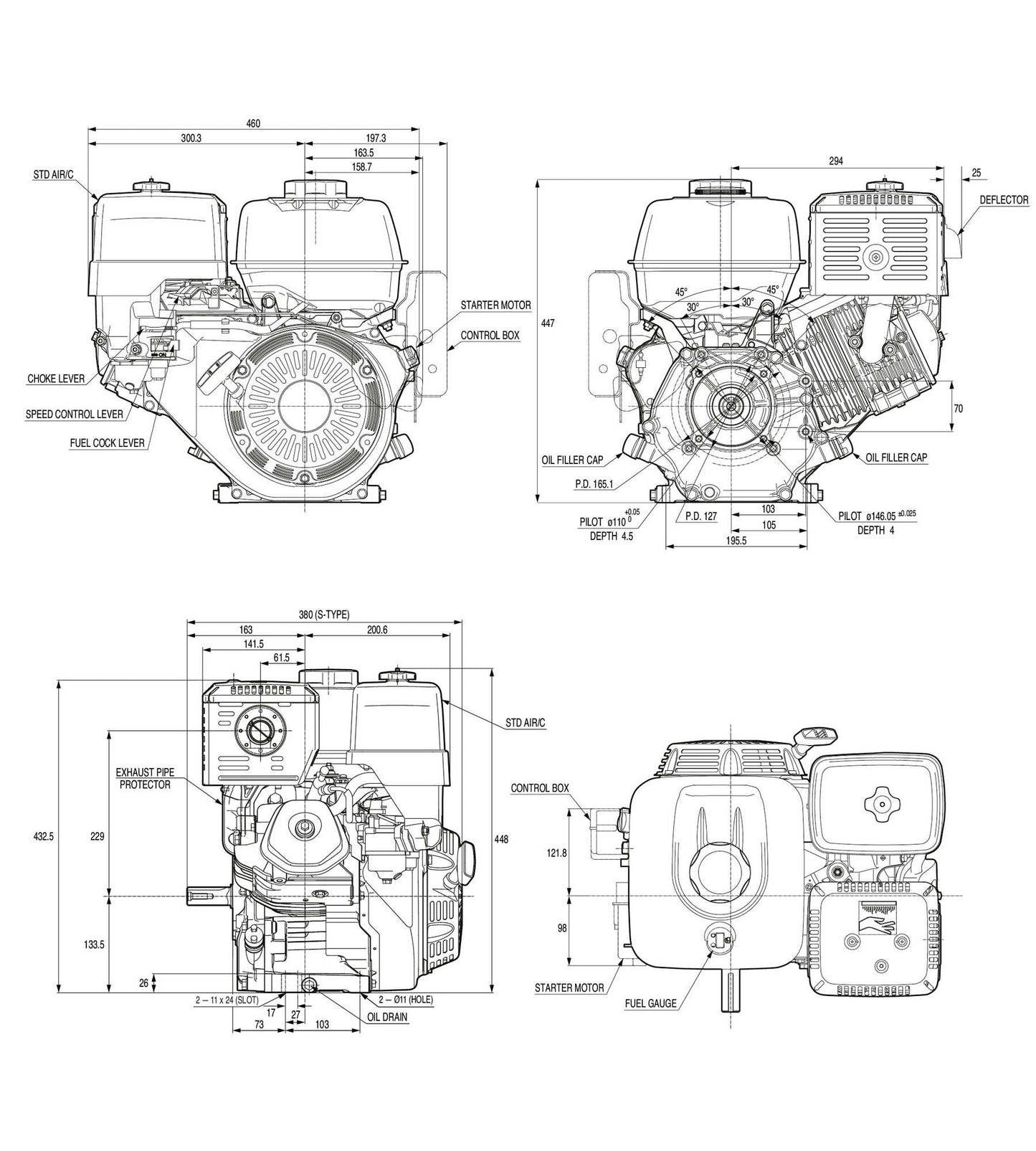 Honda GX390 Engine UT2/RT2