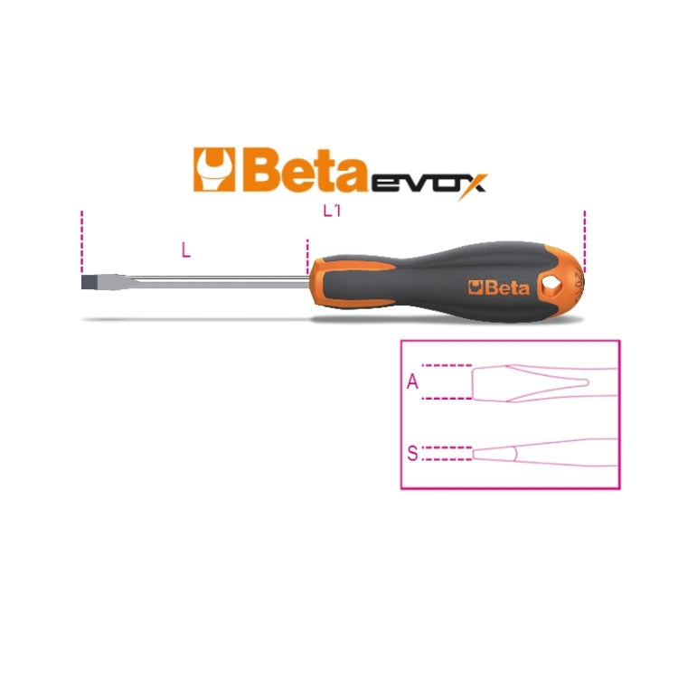 Beta Tool Evox Slotted Screwdriver - 1201E