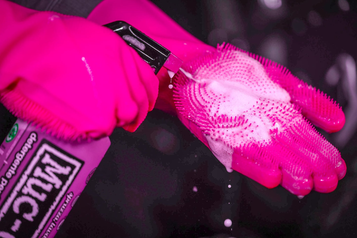 Muc-Off Deep Scrubber Gloves PINK L