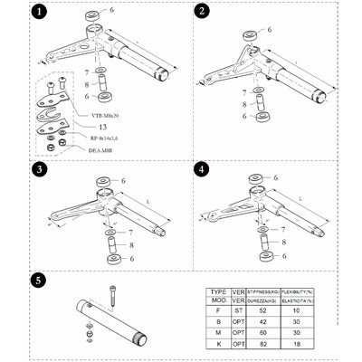 Freeline Spindle Stub Axle 17mm L.165mm 4T