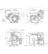 Honda GX200 Engine 19mm/20mm