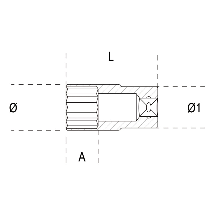 Beta Tools Deep Hexagon Socket 3/8 Drive 910AL