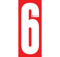 Senzo Small Number Bodywork Sticker 160mm x 65mm