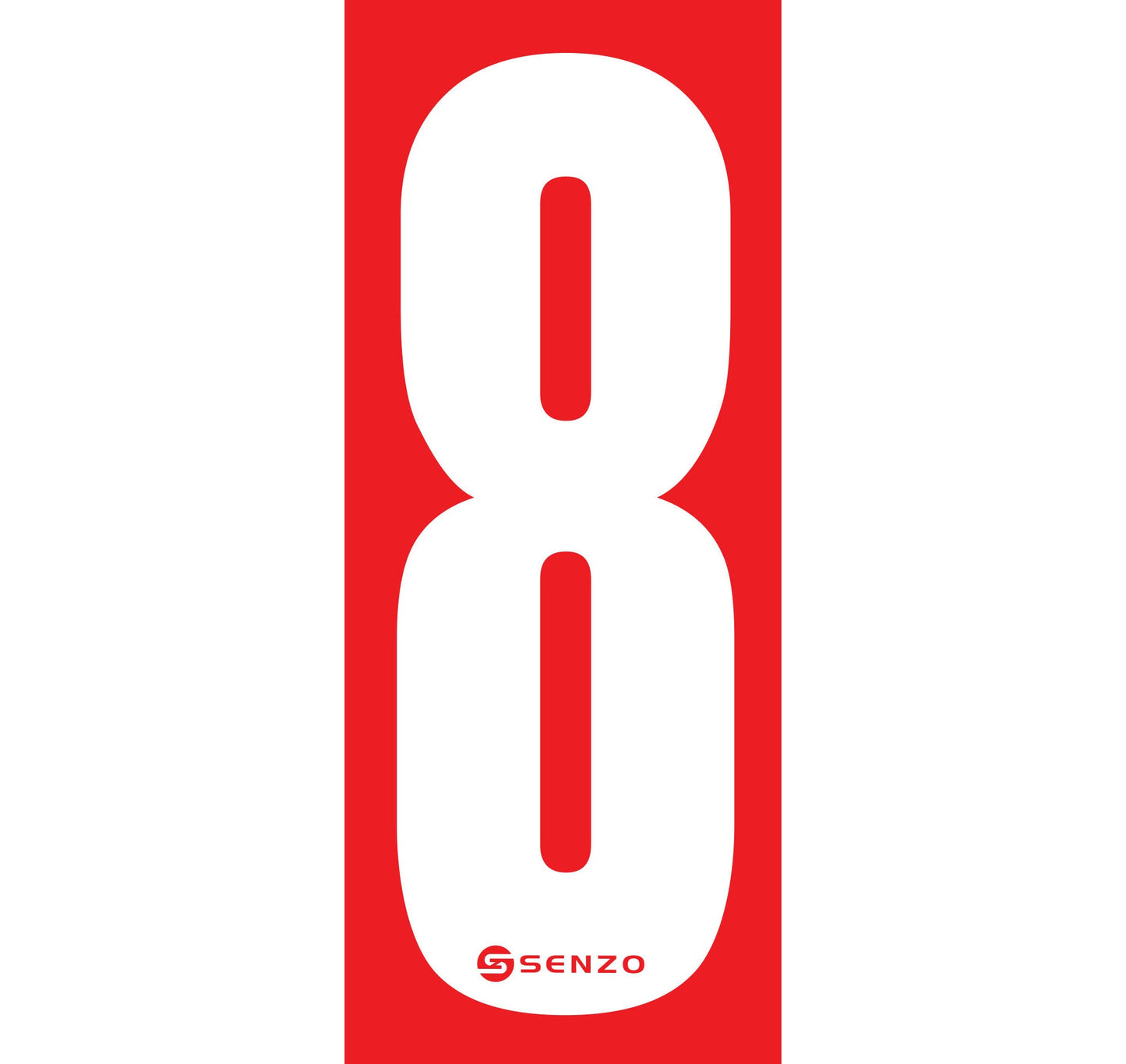 Senzo Small Number Bodywork Sticker 160mm x 65mm