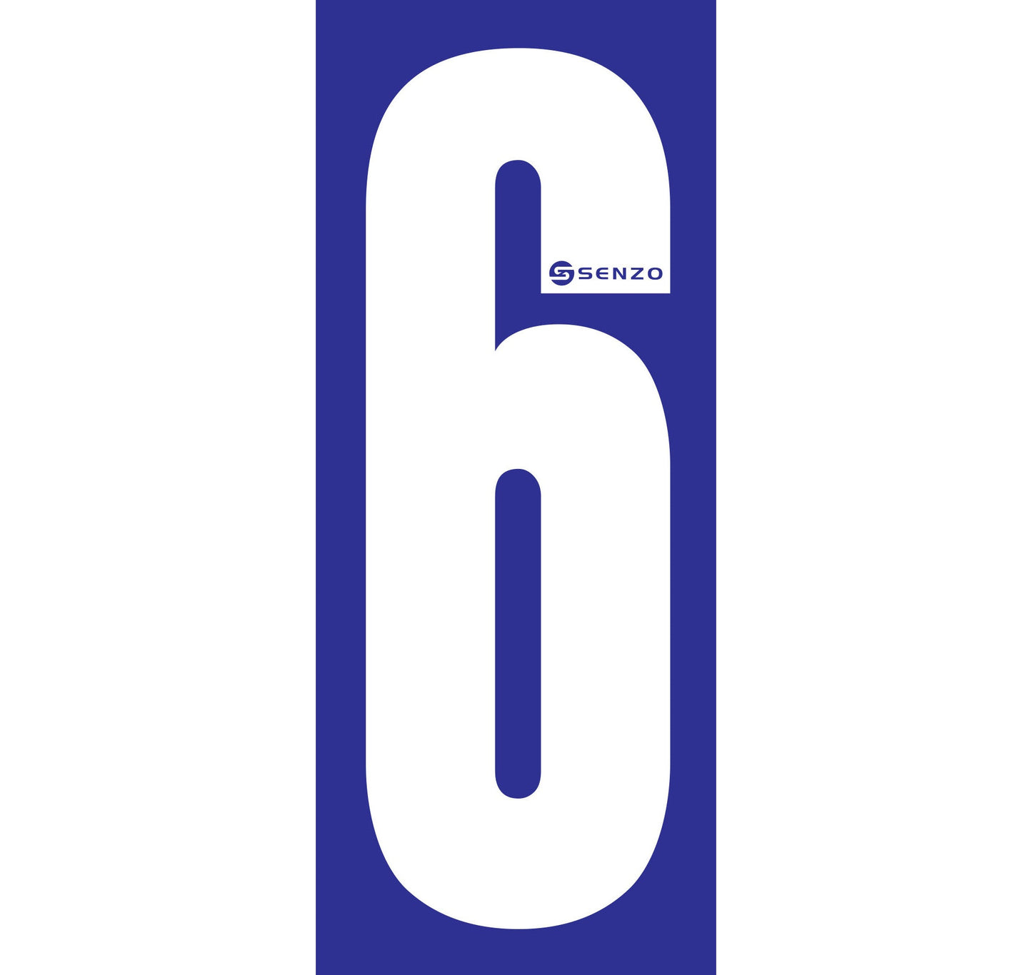 Senzo Small Number Bodywork Sticker 160mm x 65mm