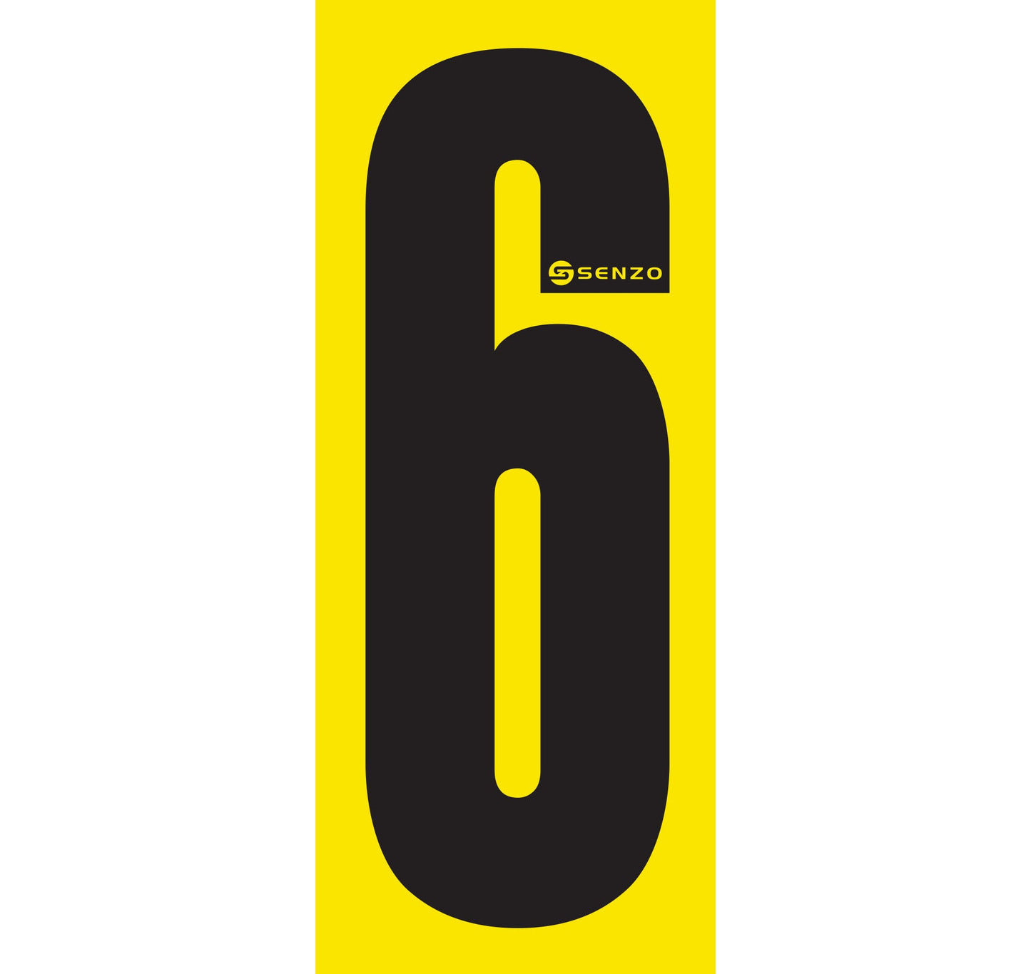 Senzo Small Number Bodywork Sticker 160mm x 65mm