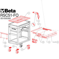 BETA TOOLS SERVICE TROLLEY - RSC51-A