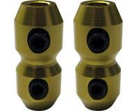 Anodised Cable Clamp Pair 'Bullet' Style