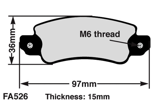 EBC Brake Pad Set FA526 (KC30)