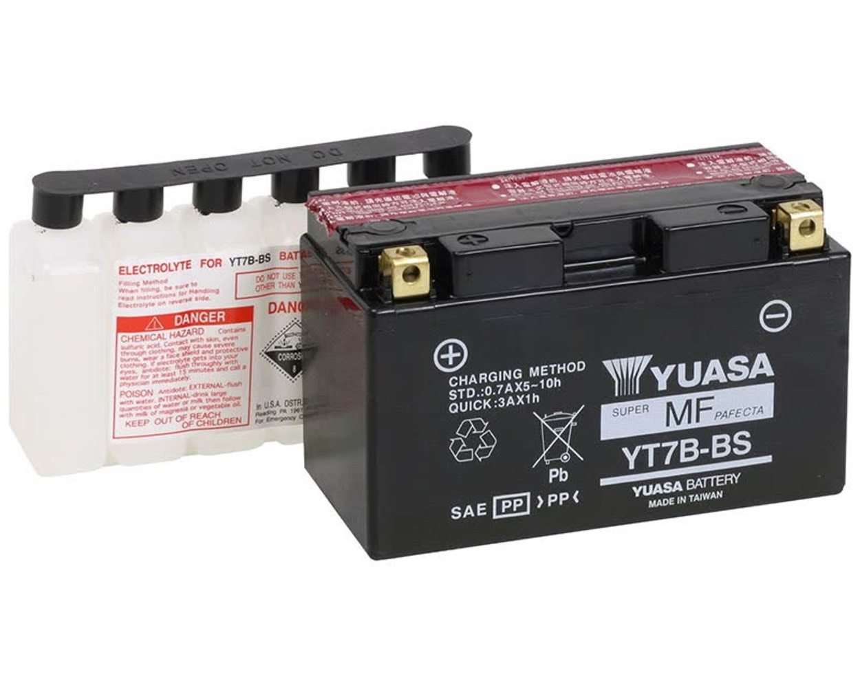 Yuasa YT7B-BS AGM Motorcycle Battery 12V (Rotax)