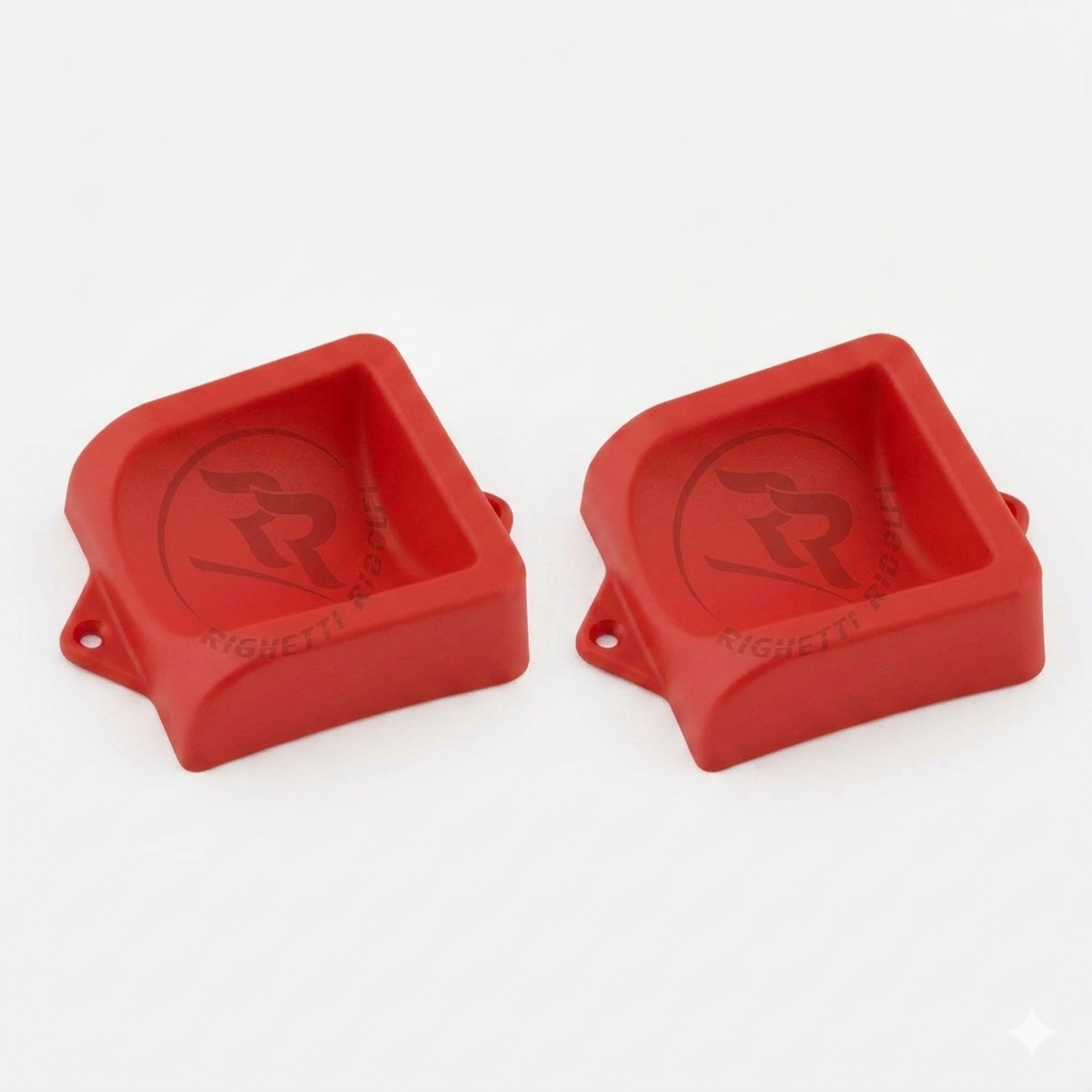 Plastic Foot Heel Rest Pair Black/Red
