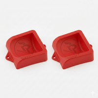 Plastic Foot Heel Rest Pair Black/Red