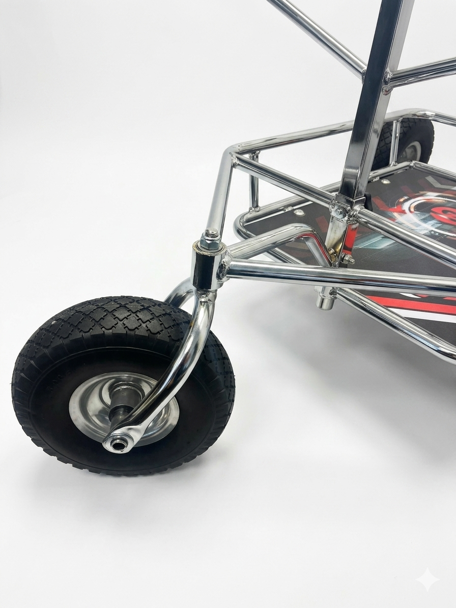 Senzo Chrome 3 Wheel Kart Trolley (New 2026 Design!)