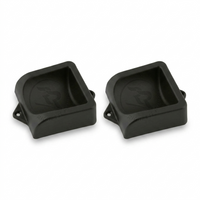Plastic Foot Heel Rest Pair Black/Red