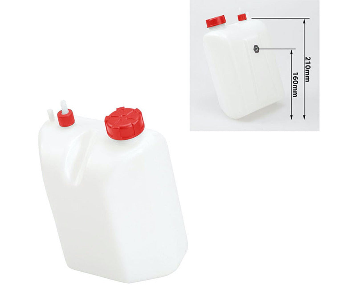 R/R Petrol Tank 3 Ltr Q/R With Red Caps