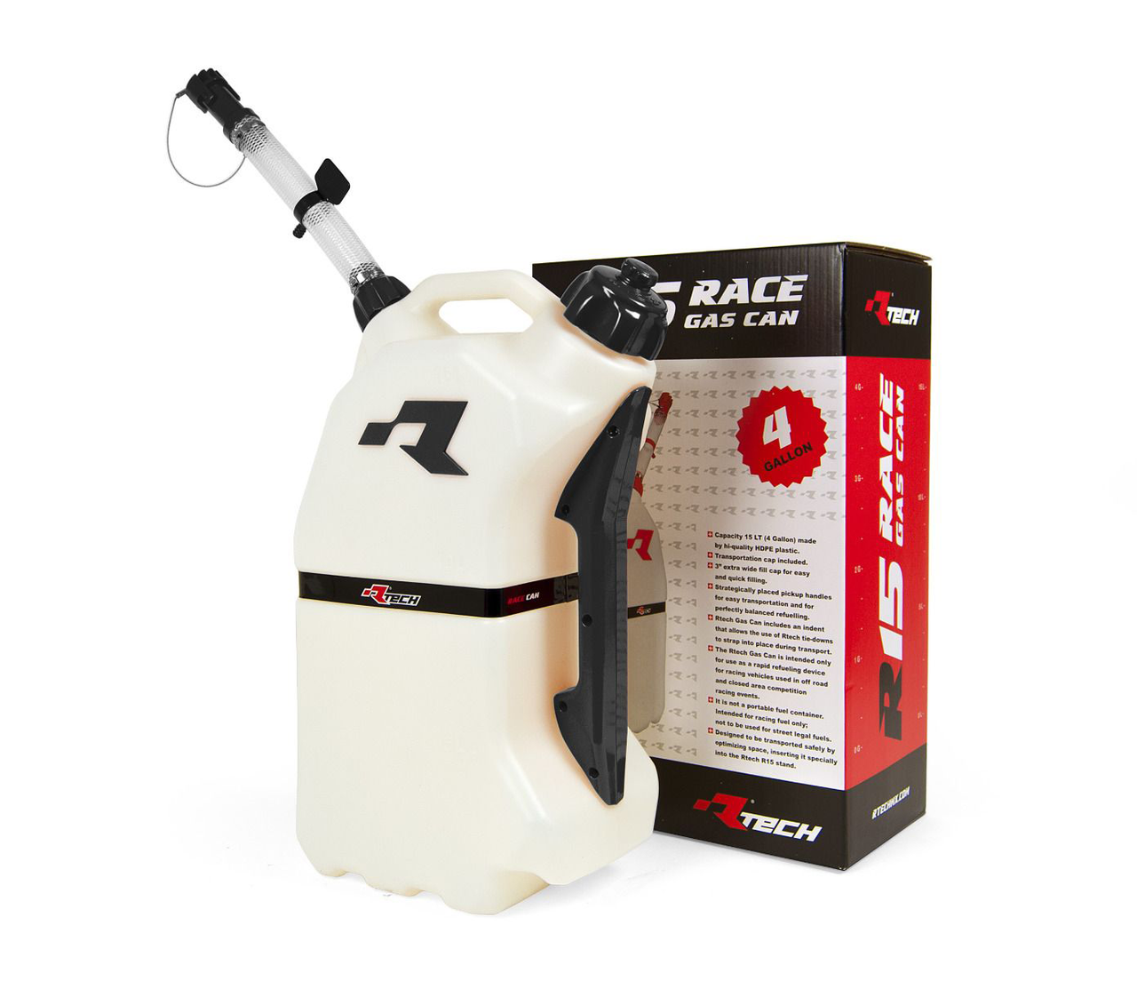 Rtech Fuel Can (15L) With Flexible Hose Spout (Various Colours)