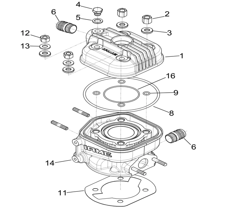 Iame Water Swift Cylinder Head - CONTACT TO ORDER