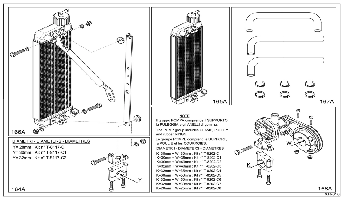 Iame Water Swift Radiator Support Kit