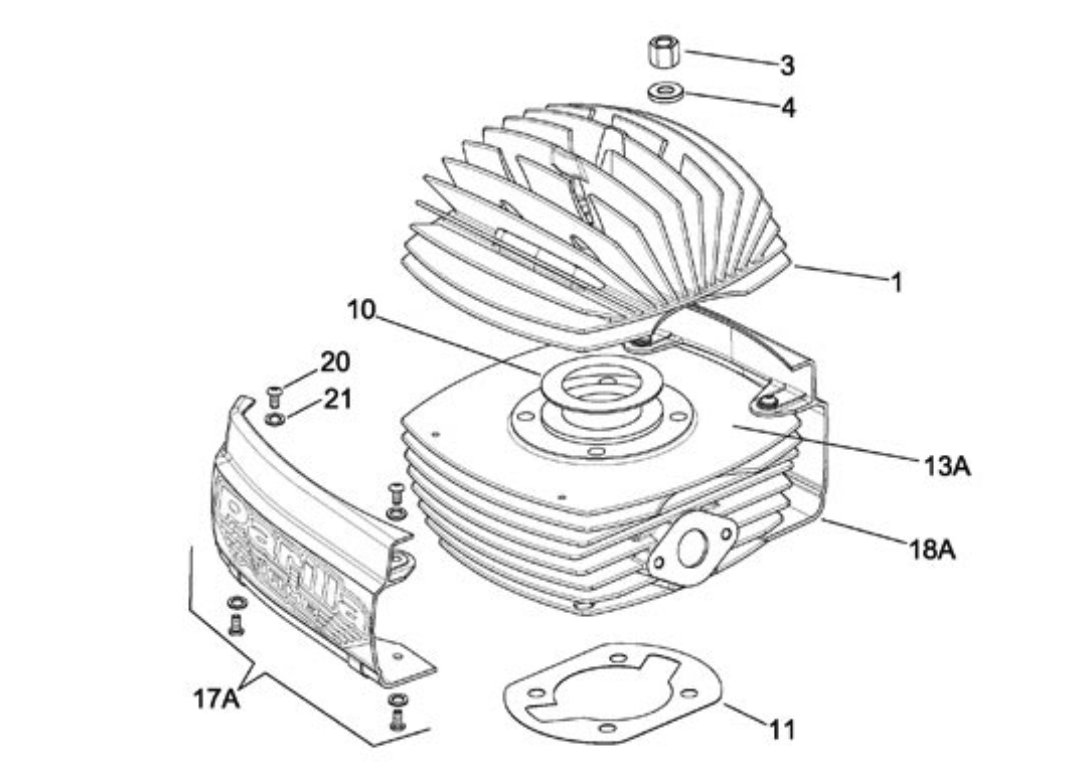 Iame Gazelle Cylinder Side Plastic