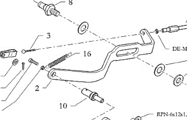 Freeline Accelerator Lock Lever Control Pin (10)