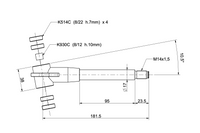 General Stub Axle 17mm 6082RS (95mm Shaft)
