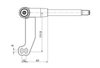 General Stub Axle 17mm 6082RS (95mm Shaft)