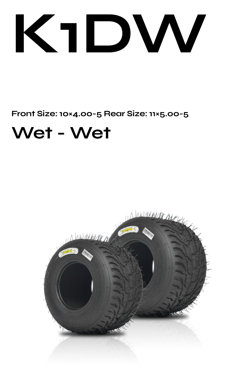 Komet X30 K1DW Wet Tyre (SINGLE TYRES) CADET