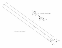 Freeline Rear Axle 50mm 1020mm KF Birel