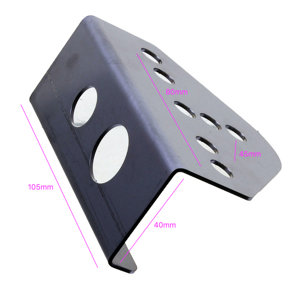 Stainless Steel Bracket 105mm Button Holder