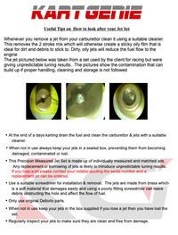 Kart Genie Measured Rotax Carburettor Jets In Senzo Box