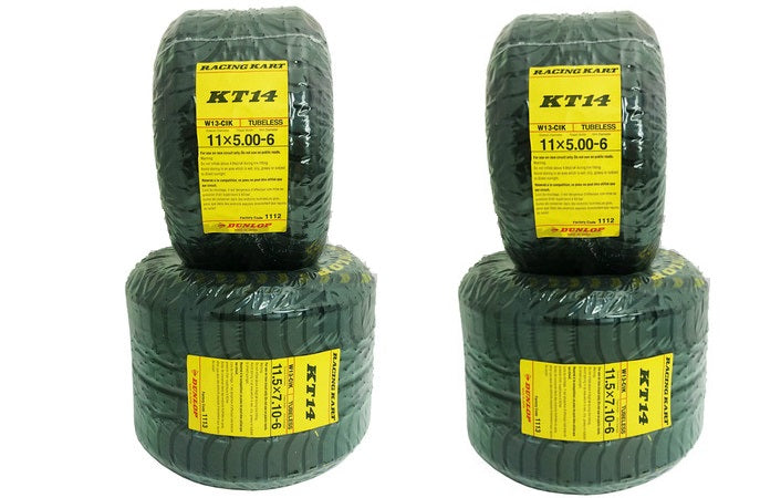 DUNLOP KT14 6" WET TYRE SET