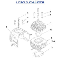 IAME BAMBINO M1 CYLINDER HEAD - CONTACT TO ORDER