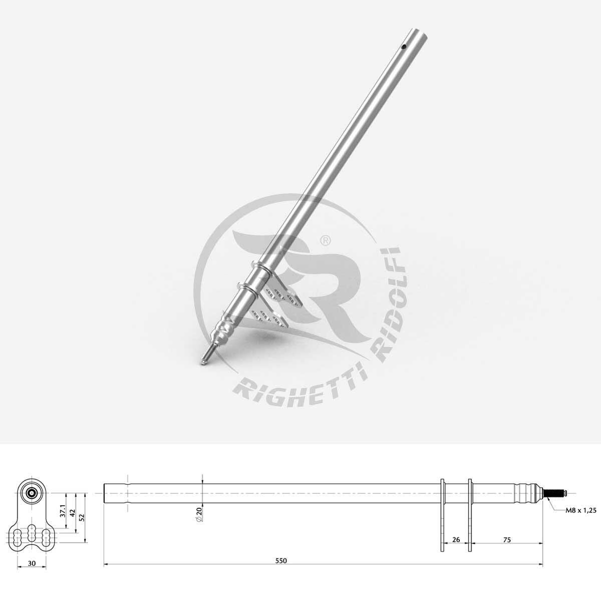 Steering Column M8 L.550 mm