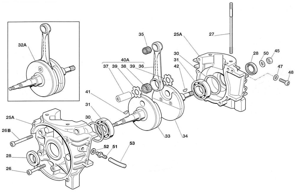 Iame Water Swift Crankshaft Complete - CONTACT TO ORDER