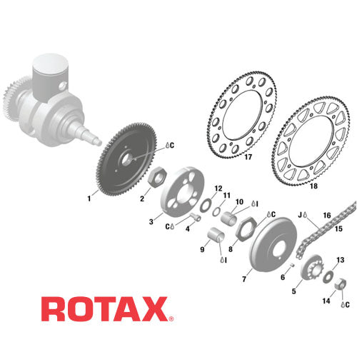 Rotax Max Front Sprocket Locating Pin / Dow