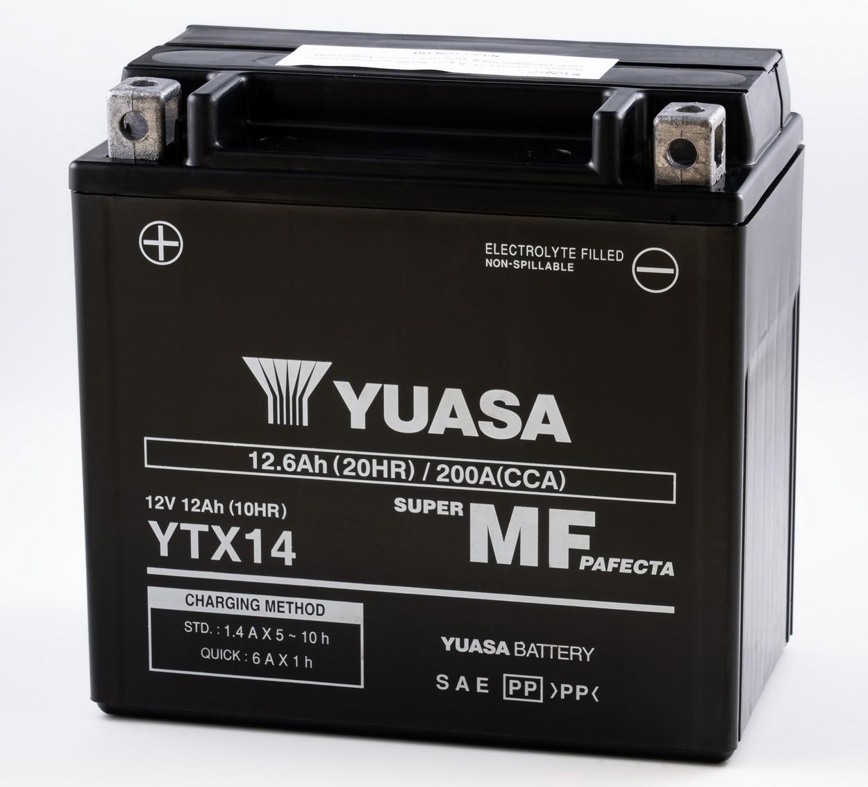 Yuasa YTX14-BS / YTX14 12V Maintenance Free Battery