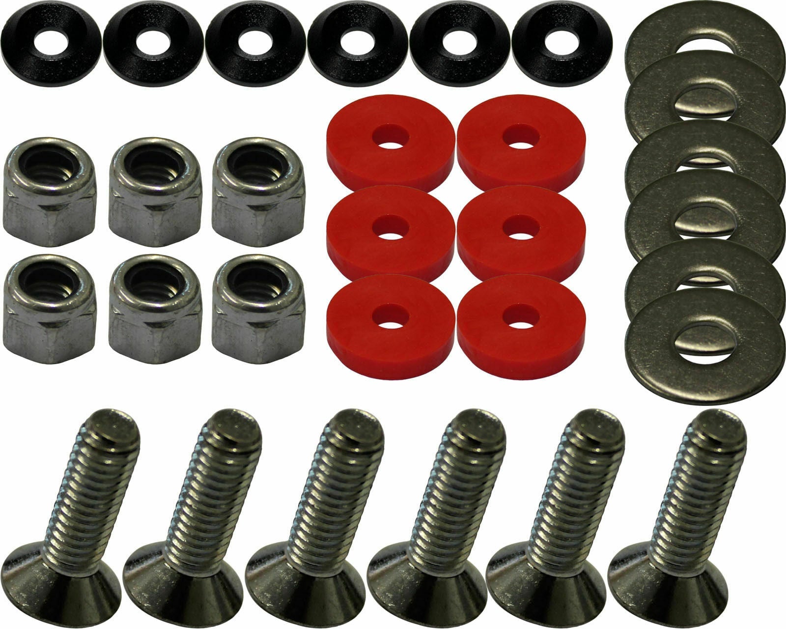 Floor Tray Fitting Kit With Black & Red Washers