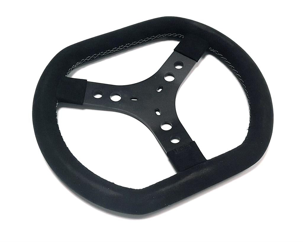 KG F1 Flat Top And Bottom Steering Wheel 330mm Suede