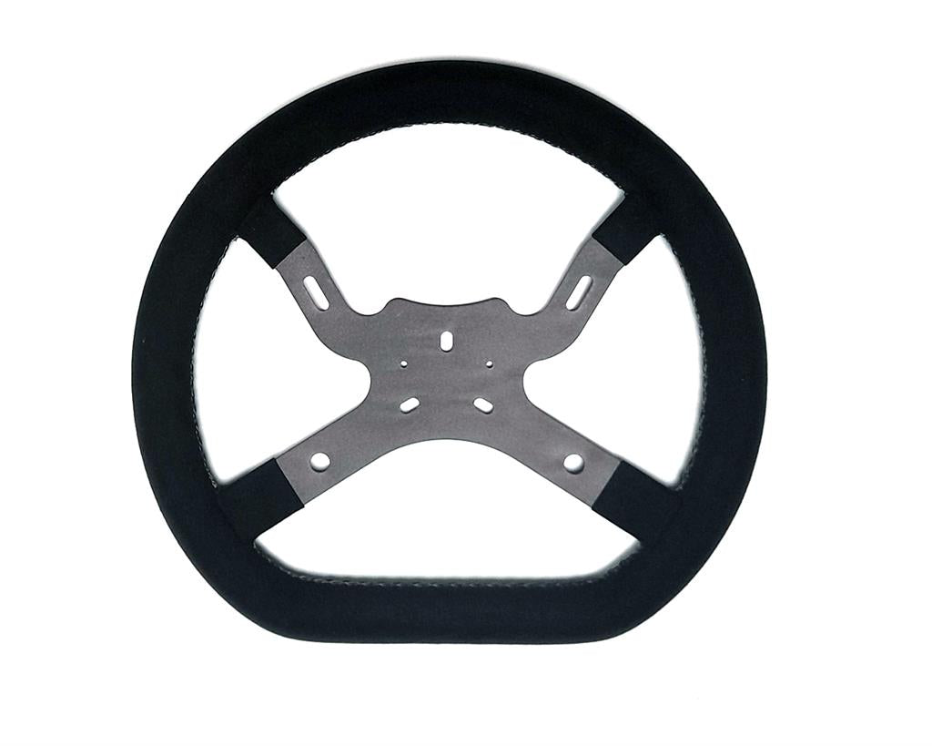 KG M5 Flat Bottom Steering Wheel 330mm Black Full Suede