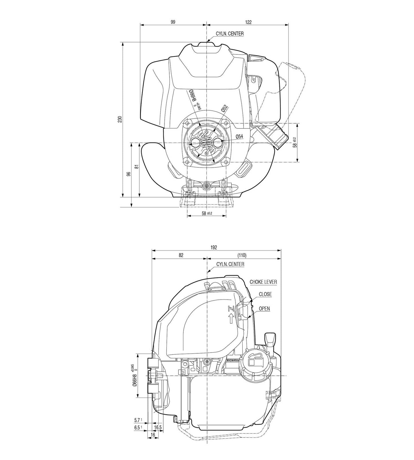 Honda GX25 Engine 2-Stroke 25cc