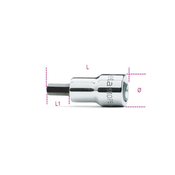 Beta Tools 4mm Allen Key Socket 3/8 Drive - 910Pe