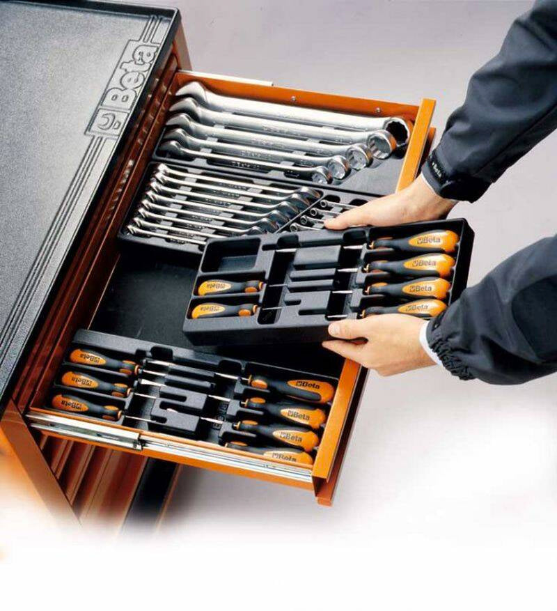 Beta Tools Screwdriver Thermoformed 7 Piece Set Plastic Tray Only