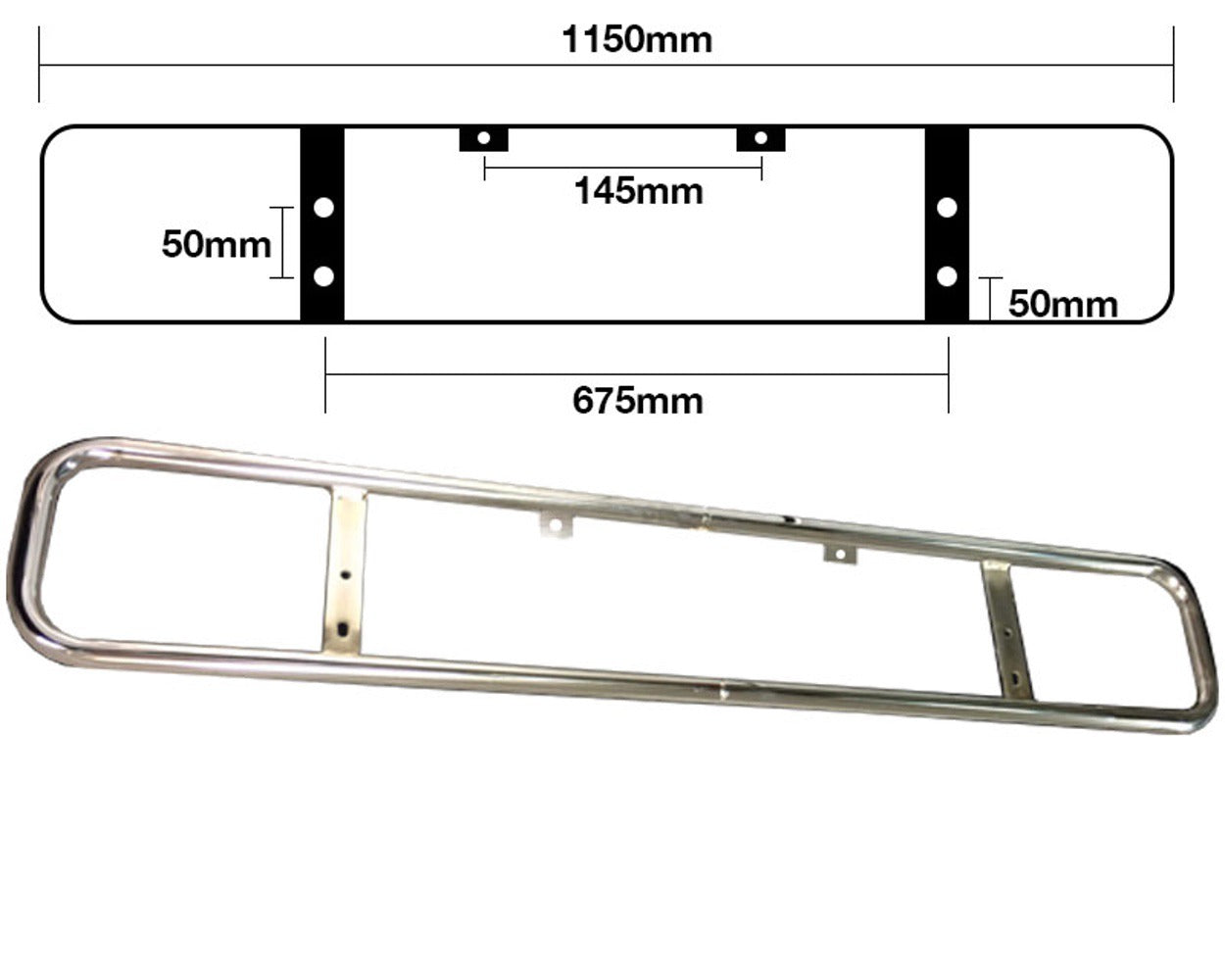 BRM Metal Rear Bumper 1150mm