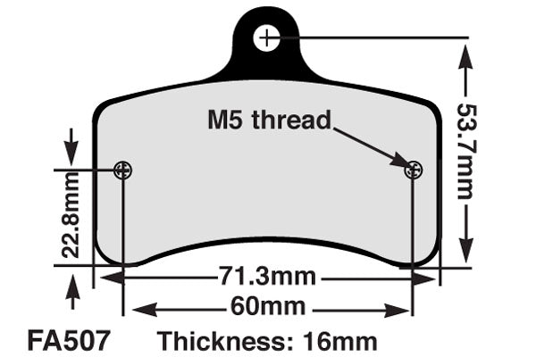 Ebc Fa507 Tonykart Mitox Hard Brake Pad Set