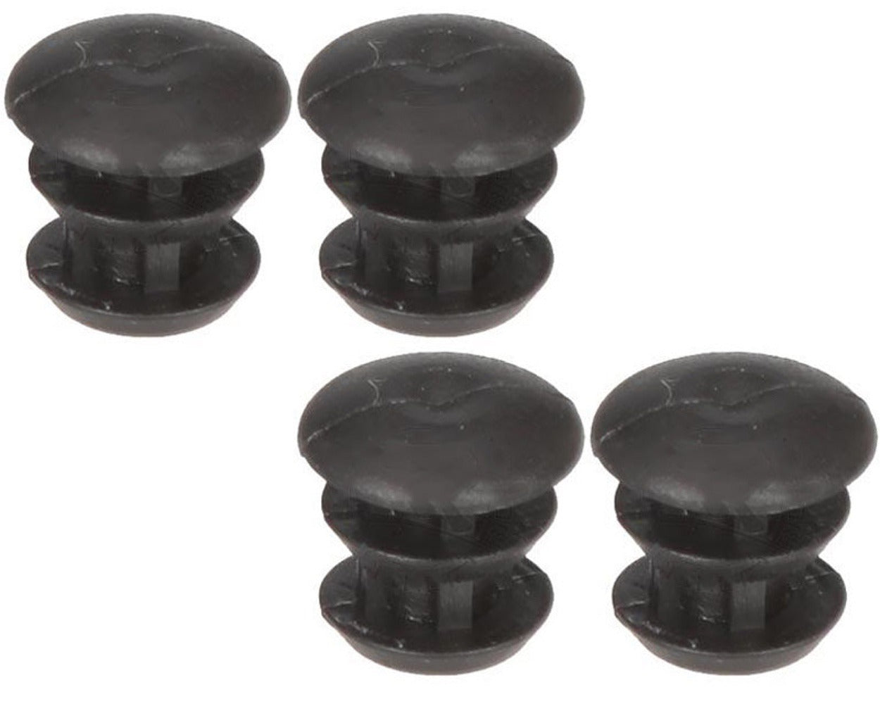 Rubber Cap For 10mm Tube Black X 4